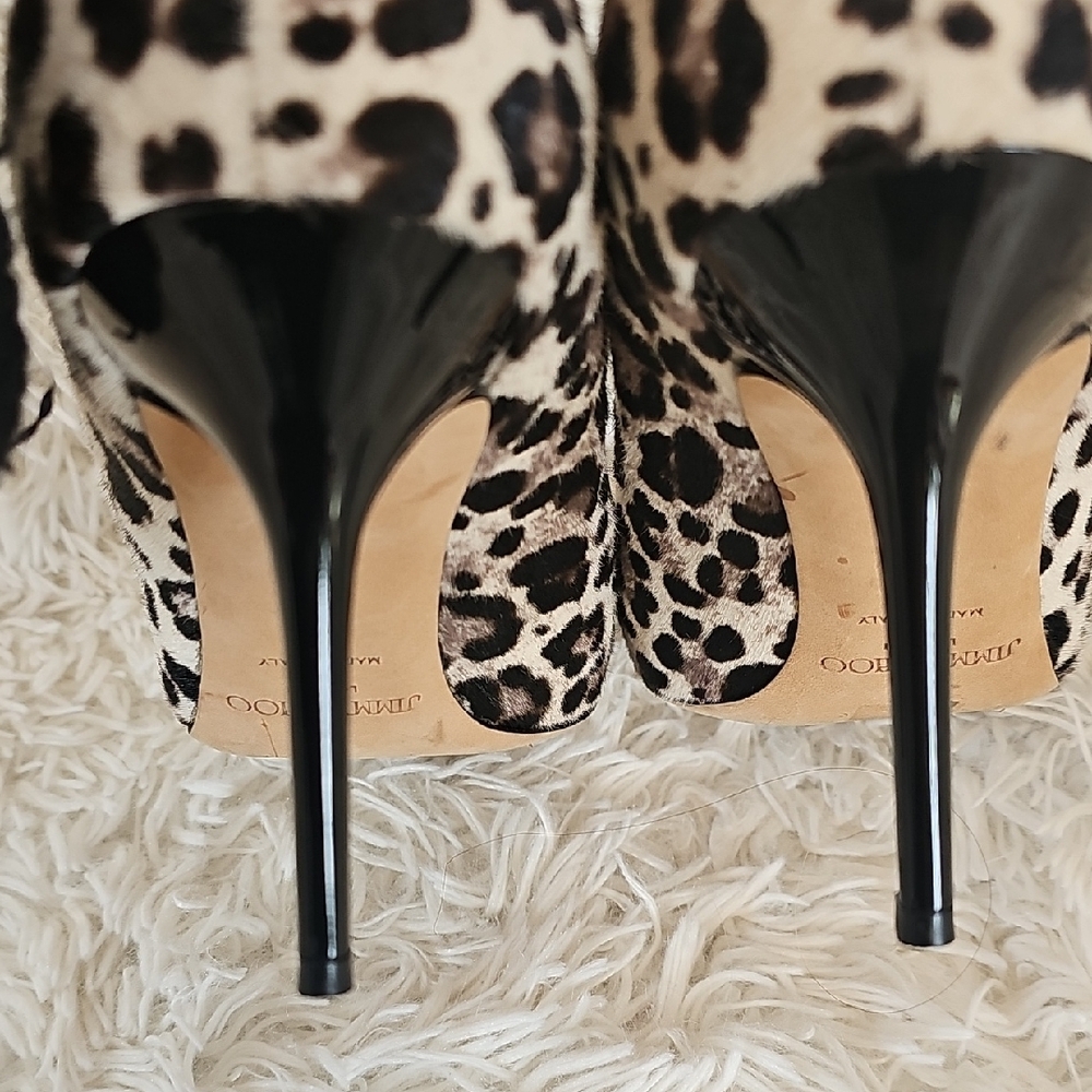 Jimmy Choo Leopard and Black Heels - Picture 10 of 14